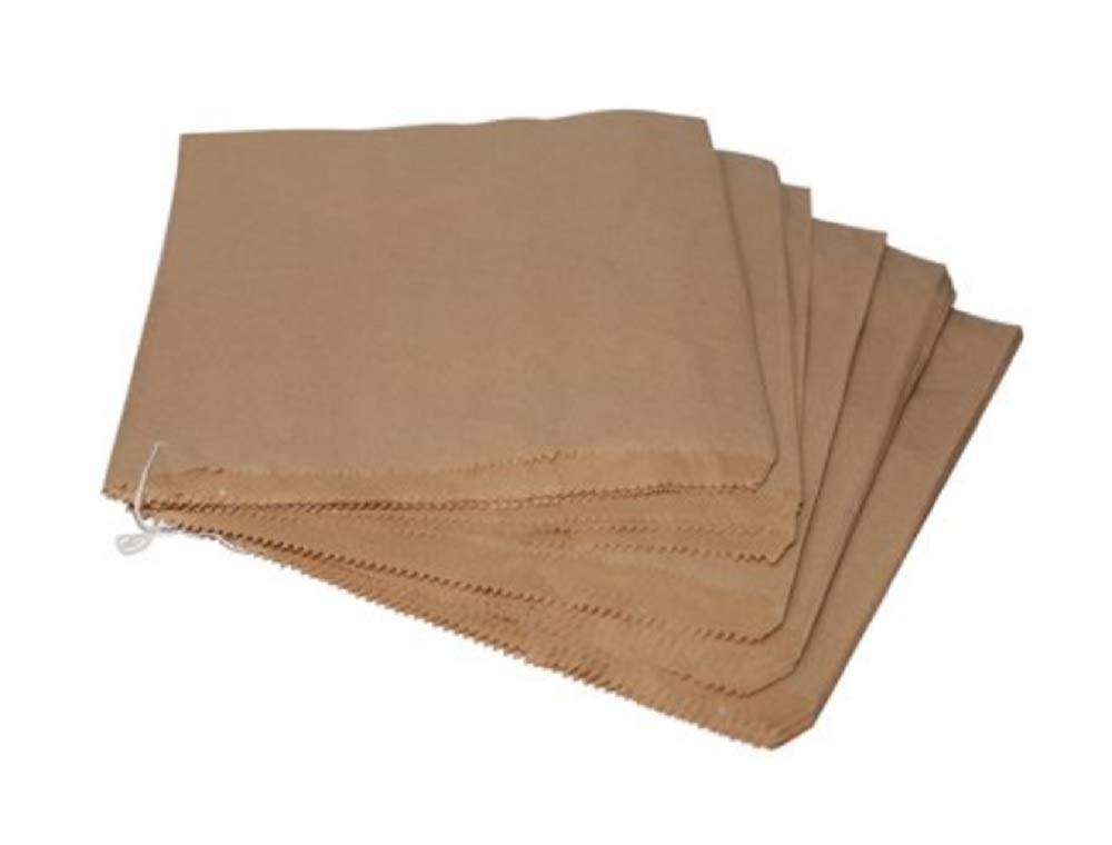 Packitsafe 300 10x10 inch Brown Paper Bags Strung, Used for Fruit, Vegetables, Sweets and Crafts 1010B 300