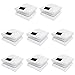 iGlow 8 Pack White Outdoor Garden 6 x 6 Solar SMD LED Post Deck Cap Square Fence Light Landscape PVC Vinyl Wood Bronze