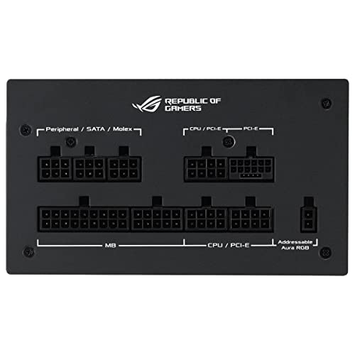 Asus Rog Strix 750W Gold Aura Edition (Fully Modular Power Supply, 80+ Gold Certified, Atx 3.0 Compatible, Pcie Gen 5.0 Ready, Dual Ball Bearing, Axial-Tech Fan, Aura Sync, 10 Year Warranty) - View 10