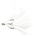 Mustad Ultra Point Dressed Triple Grip Treble Hook (Pack of 2), Black Nickel Hook/White Grizzly Feathers, Size 4