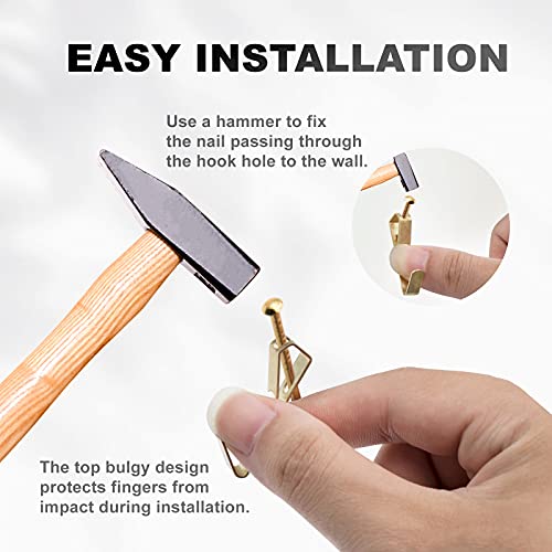 Juasky 50 lb Picture Hanging Kit, 120 Pcs Wall Hangers, Hooks with