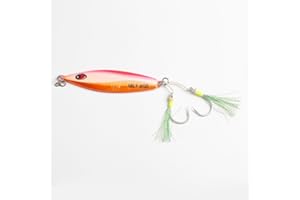 MILF MAN I LOVE FISHING Man I Love Fishing Slow Pitch Flat Fall Bulk Lure Jig Fully Rigged Ready to Fish with Figure 8 Ring Gourd 2 Split Rings and 2 asssit Hooks Big Hooks
