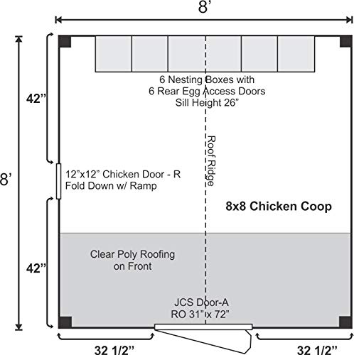 Timber Frame Post And Beam Plans 8x8 Chicken Coop With Nesting Boxes Step By Step Diy Plans