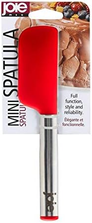 Joie 6.75" Mini Spreader Spatula - Stainless Steel Handle Silicone Blade (Red)