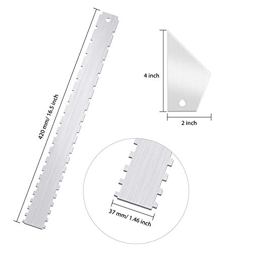 Set of 3, Notched Straight Edge Guitar Luthiers Tool, String Action