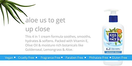 Kiss My Face Fragrance Free Moisture Shave, 11 Ounce, 3 Count