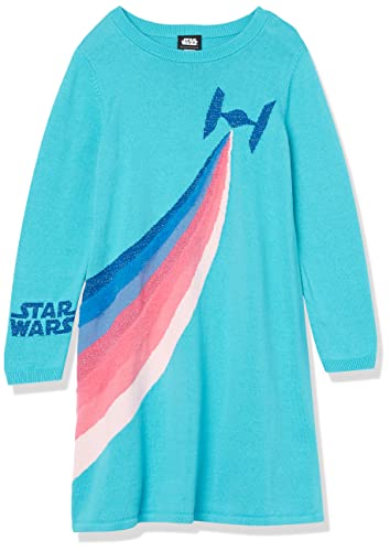 AMAZON ESSENTIALS DISNEY | MARVEL | STAR WARS | FROZEN | PRINCESS TODDLER GIRLS’ SWEATER DRESSES (PREVIOUSLY SPOTTED ZEBRA), BLUE STAR WARS, 3T