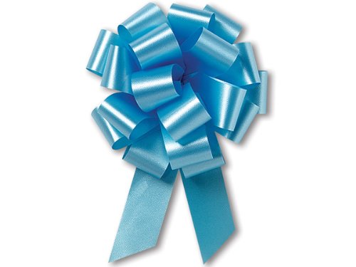 Gift Wrap Christmas Wedding Gift Wrap Pull Bows Pull String Bows 5.5 Inch 20 Loop - Set of 10 (Light Blue)