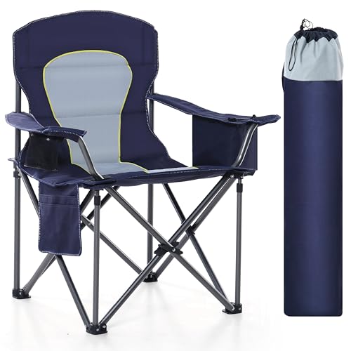 HIGH POINT SPORTS Camping Stuhl Faltbar 200kg, Klappstuhl, Angelstuhl XXL