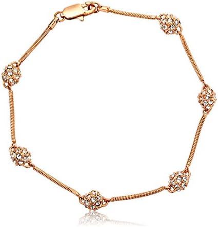 Swarovski Austrian Crystal Bracelet - 18K Rose Gold Plated - Custom Designed Swarovski Jewelry.