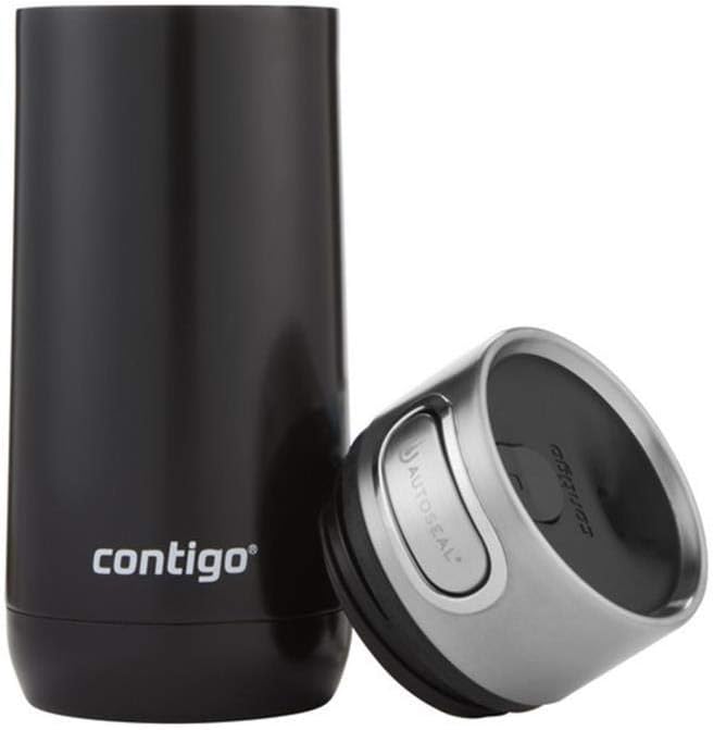 Luxe Autoseal, tazza termica, thermos acciaio inox, borraccia chiusura sottovuoto, bicchiere chiusura ermetica, lavastoviglie, tazza caffè con coperchio pulizia facile senza BPA; White Zinfand
