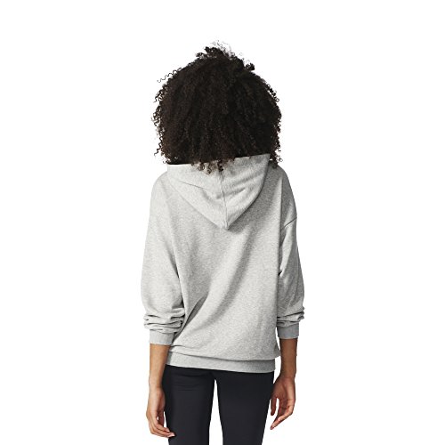 Adidas Originals Womens Trefoil Hoodie Medium Grey Heather White