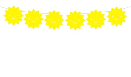 Amazon Com 4 25 Tall Sun Garland Sunshine Garland Sun Banner