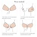 Women Strapless Bra Self Adhesive Wing Shape Silicone Invisible Push-up Bra Nude Cup D