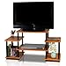 Furinno No Tools Tube Entertainment Center, Light Cherry/Black, Square Corner