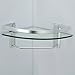 KES Aluminum Bathroom Glass Corner Shelf with Towel Bar Wall Mount Extra Thick Tempered Glass, Silver Sand Sprayed, A4122A