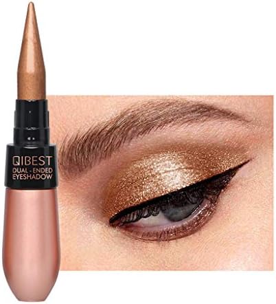 Glitter Eyeshadow, Double-end Metallic Shiny Smoky Eyes Eyeshadow Waterproof Glitter Liquid And Bla