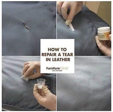 Amazon Com Furniture Clinic Leather Vinyl Repair Kit Best Leather Repair Kit For Couches Car Seats Furniture Easily Fix Damaged Vinyl Leather Quickly Repair Rips Holes Tears