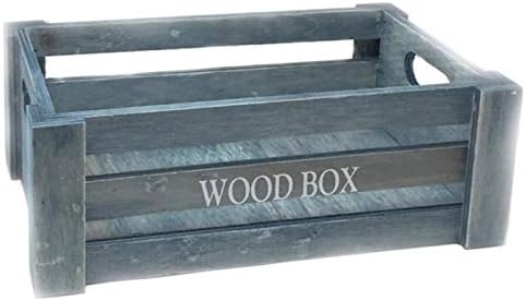 Acan Caja de Madera Vintage Color Azul verdoso-13 x 34 x 24 cm: Amazon.es: Hogar