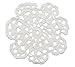 Wholesale 12-piece Lot Handmade Medallion Crochet Lace Cotton Doily Coasters, 4-inch Round, White