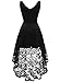 MUADRESS Women's Sleeveless Hi-Lo Lace Formal Dress Cocktail Party Dress V Neck