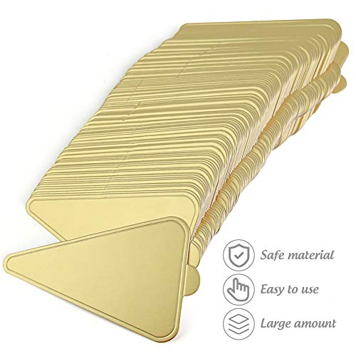 HANSGO Mini Cake Board, 100PCS Triangle Cake Bases Mousse Cake Cardboards Dessert Display Trays Golden Pastry Plates