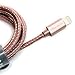 Tera Grand Apple MFi Certified - Lightning to USB Braided Cable with Aluminum Housing 4 ft. Rose Gold