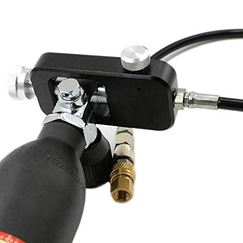 HPDAVV Paintball Scuba,DIN Valve Scuba Adapter,4500psi PCP Paintball HPA Tank Fill Station,Stainless Air Fill Whip (24 inch Stainless Steel)