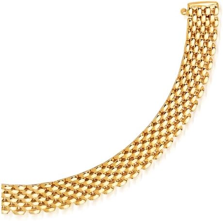 14K Yellow Gold Flexible Panther 9.0mm Line Bracelet