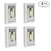 Yaping Tap light, Battery Operated Light ,Closet Touch Click Push Light,Mini COB Wireless Wall Light lamp for Closets, Attics, Garages, Car, Sheds, Kitchen,Storage Room (Pack of 4)
