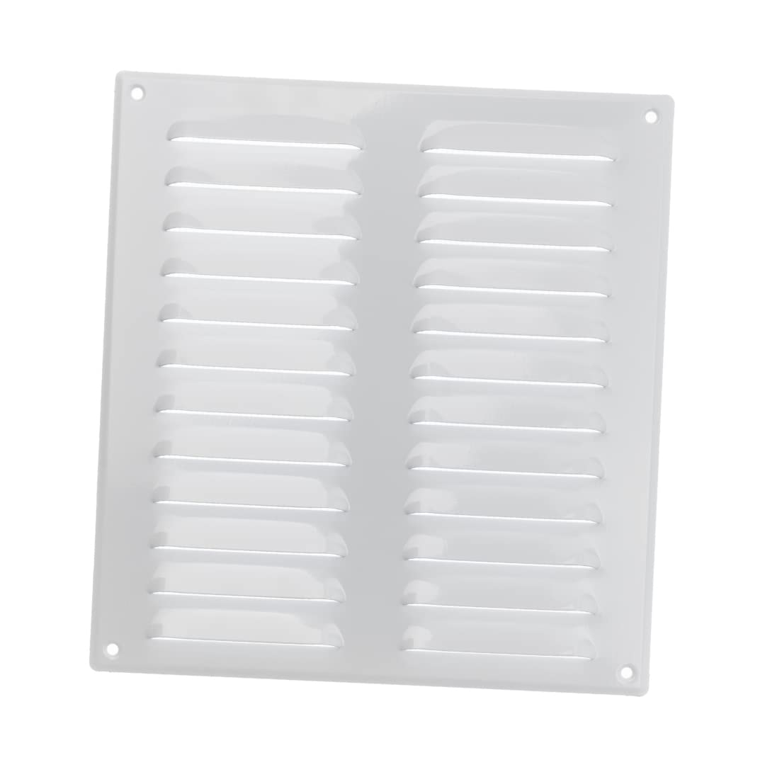 260x280mm / 10x11" inch White Metal Air Vent Grille Cover with Insect Mesh - Ventilation Cover