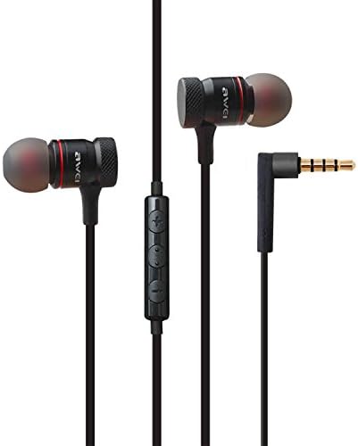 Earphones Earbuds Headphones, Balanced Bass Driven Stereo, Noise Isolating Lightweight, Wired in-Ear Earbuds, with Remote and Mic for iPhone iPad iPod Android Smartphones Tablets Laptop MP3/4 - Black