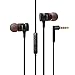 Earphones Earbuds Headphones, Balanced Bass Driven Stereo, Noise Isolating Lightweight, Wired in-Ear Earbuds, with Remote and Mic for iPhone iPad iPod Android Smartphones Tablets Laptop MP3/4 - Black