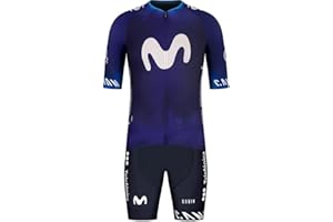 BEYLEAYCAU Men's summer cycling set Quick-drying short-sleeved jersey with full-length zipper and gel-padded shorts