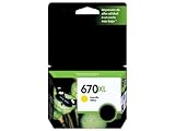 AwesomeToner© Compatible ink cartridge 670XL Yellow for HP printer Deskjet 3525/4615/4625/5525/6525