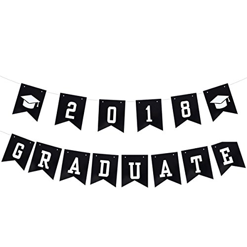 Luoem 2018 Graduation Banners Graduate Pennant Flags Garland Grad