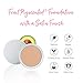 100% PURE Cream Foundation Concealer Face Makeup Medium to Full Matte Coverage - Rich Hydrating Balance for Dry Skin - Vegan Fruit Pigmented White Peach Color (Light with Warm Undertone) - 0.32 oz