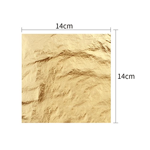 300 Sheets Imitation Golden Silver Rose Color Leaf,Foil Paper for Arts, Gilding Crafting, Decoration,Frames, Furniture 5.5 by 5.5 Inches