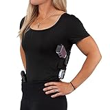 GrayStone Holster Shirt Scoop Neck Concealed Carry Clothing For Women - Deep Concealment Compression CCW Clothes