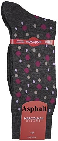 One Pair ExtraFine Merino Mid Calf Fancy Bollicine Dots Dress Socks