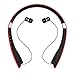 LBell Bluetooth Headset, [Update Version] Wireless Bluetooth V4.1 Foldable & Retractable Neckband Headphones (Red)