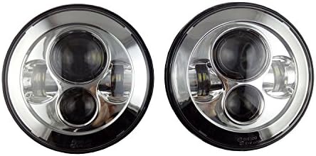 HANSWD 40W 7 Inch Jeep Wrangler TJ JK LED Offroad Driving Fog Lights Lamps Harley Davidson Daymaker Headlights Bulb White Pack of 2