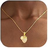 GLMOCM Sweet Strawberry Necklace for Women Gold Strawberry Pendant Necklace Rhinestone Bow and Fruit Necklace for Women Sparkling Jewelry