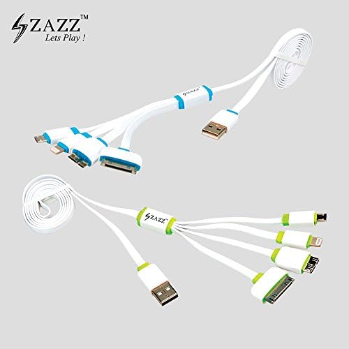 ZAZZ MULTI 4in1 ONLY CHARGING Universal USB Cable 2Unit COMBO 3.3 feet each Compatible Apple iphone,Samsung,Blackberry,Htc,Motorola,Sony, Android, Windows Phones Tablets Powerbank Bluetooth Speaker