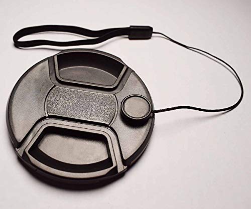 Center Pinch Lens Cap with Strap for Nikon D700 D800 D750 D600 D300 D7000 D90 D3 Camera AF-S 24-70mm f/2.8G & AF-S 28-300mm f/3.5-5.6G Lens, BTER Snap-on Lens Cap & Lens Cover Keeper Leash -2 Pack