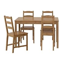 Ikea Table and 4 Chairs, Antique Stain, Solid Pine Wood, JOKKMOKK 502.111.04