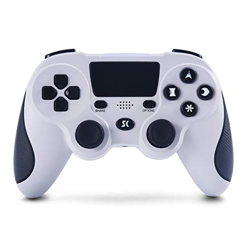 Manette de Jeu sans Fil pour PS4, Manette de Jeu pour Sony Playstation 4 Pro/Slim/PC avec pavé Tactile Haut-Parleur et Prise Casque…