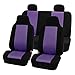 FH Group Full Set Car Seat Covers 3D Air Mesh - Universal Fit Automotive SeatCovers,1 Piece Front SeatCovers,Solid Back SeatCover,Washable Car Seat Cover for SUV, Sedan, Car Accessories Purple