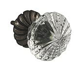 Clear Glass with Back Plate Drawer Pull, Cabinet Pull, Knobs - Pack of 10