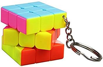 Amazon ミニ3x3x3の立体のルービック キューブ かわいくて小さい団子の35mmルービック キューブのペンダントトップのカラーはかばん に紙の装飾品キーホルダーを貼りがありません 立体パズル おもちゃ